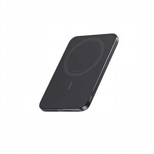 Slim Magnetic Wireless Power Bank with Snap-On Charging